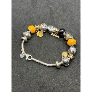 Stunning Bradford exchange charmed Fashionable Fan Steelers Bracelet RETAILS $15